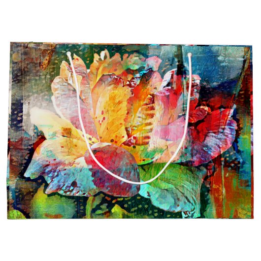 Blume Rose Große Geschenktüte (Rückseite)