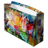 Blume Rose Große Geschenktüte (Rückseite Schrägansicht)