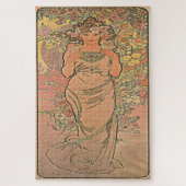 Blume - Rose: Jugendstil von Mucha Edition 1 Puzzle (Vertikal)