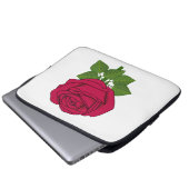 Blume Rose - lila Rose ! Laptop-Hülle Laptopschutzhülle (Vorne Knopf)