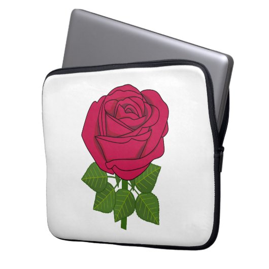 Blume Rose - lila Rose ! Laptop-Hülle Laptopschutzhülle (Vorderseite Links)