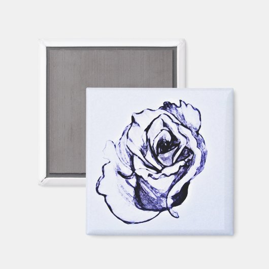 Blume Rose Magnet (Vorderseite/Rückseite)