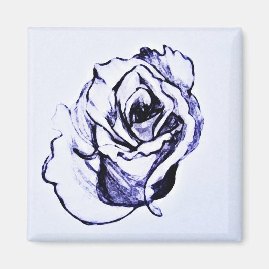 Blume Rose Magnet (Vorne)