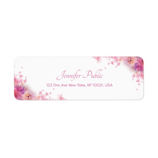 Blume Rose Moderne Handschrift Elegante Rückkehr (Vorne)