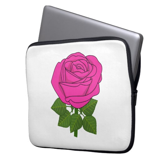 Blume Rose - Rosa Rosa ! Laptop Sleeve (Vorderseite Links)