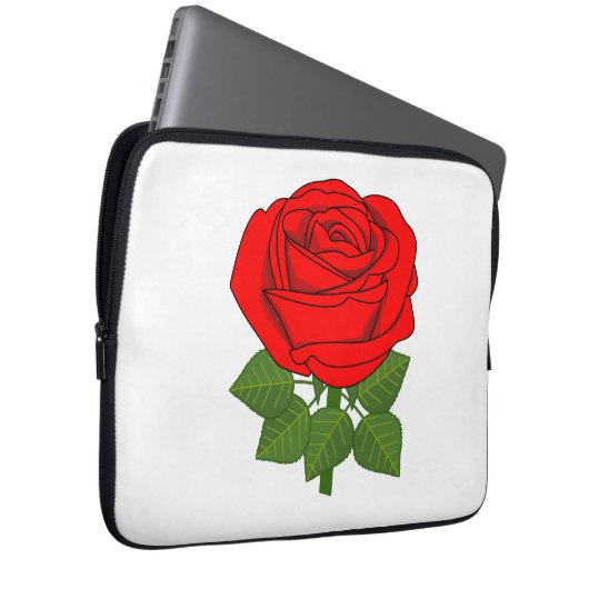 BLUME ROSE - ROTE ROSE ! LAPTOPSCHUTZHÜLLE (Vorne Rechts)