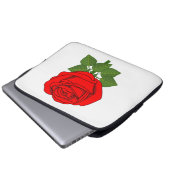 BLUME ROSE - ROTE ROSE ! LAPTOPSCHUTZHÜLLE (Vorne Knopf)