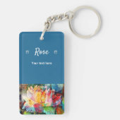 Blume Rose Schlüsselanhänger (Rückseite)