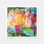 Blume Rose Serviette (Vorderseite)