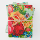 Blume, Rose und Bluebirts Geschenkpapier Set (Beispiel)