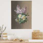 Blume Rose und Lilacs Poster (Küche)