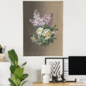 Blume Rose und Lilacs Poster (Heimbüro)