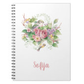 Blume Rose Wasserfarbe Notizblock (Vorderseite)