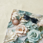 Blume rostgrüne Creme Strandtuch (Beispiel)