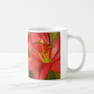 Blume Rot Alert Lily Aquarell Kaffeetasse