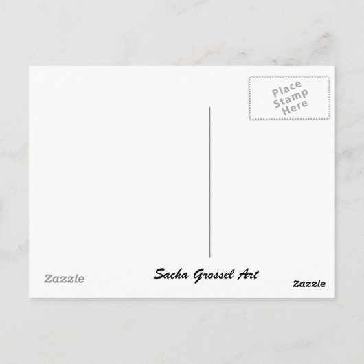 Blume Rot Alert Lily Aquarell Postkarte (Rückseite)