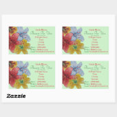 Blume Rot-Blau Lilies Originale Floristen Rechteckiger Aufkleber (Blatt)