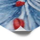 Blume Rot-Gelb-Blau-Lilie Poster (Ecke)