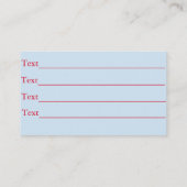 Blume Rot-Gelb-Lilien Originale Floristen Visitenkarte (Rückseite)