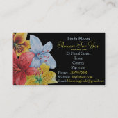 Blume Rot-Gelb-Lilien Originale Floristen Visitenkarte (Vorderseite)
