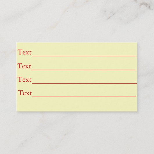 Blume Rot-Gelb-Lilien Originale Floristen Visitenkarte (Rückseite)