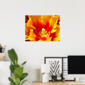 Blume Rot-Gelb-Tulip Kunstdrucke Poster (Heimbüro)