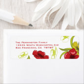 Blume Rot + Limettengrün Mohnanschrift (Insitu)