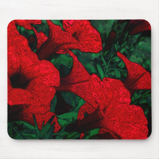 Blume: Rot Mousepad (Vorne)