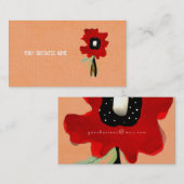 Blume Rot-Orange-Visitenkarte Visitenkarte (Vorne/Hinten)