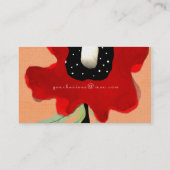 Blume Rot-Orange-Visitenkarte Visitenkarte (Rückseite)