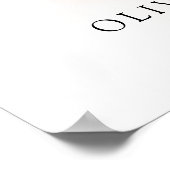 Blume rot, rosa Blume, Geburtstag Willkommen Poster (Ecke)