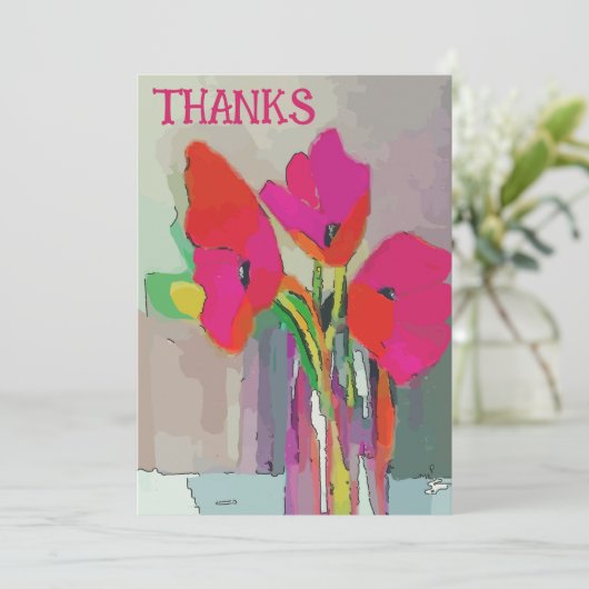 Blume Rot und Blau (Stehend Vorderseite)