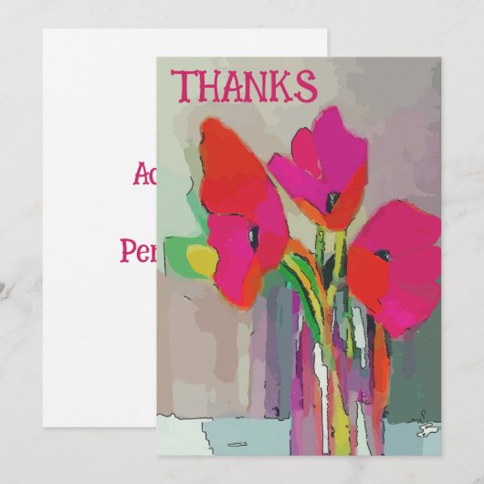 Blume Rot und Blau (Vorne/Hinten)