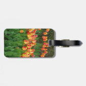 Blume Rot und Gelb Gepäckanhänger (Rückseite horizontal)