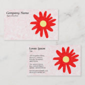 Blume - Rot Visitenkarte (Vorne/Hinten)