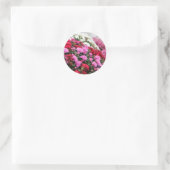 Blume Rot-Weiß- und Rosa-Malerei Runder Aufkleber (Tasche)