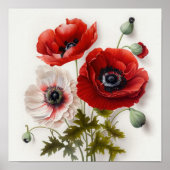 Blume Rote Anemone Poster (Vorne)