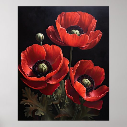 Blume Rote Anemone Poster (Vorne)