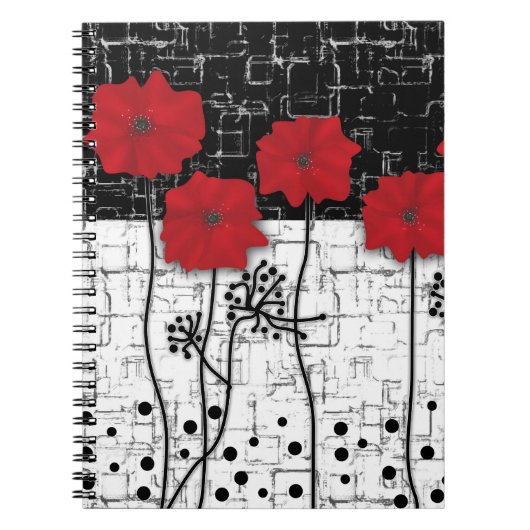 Blume, rote Blume Notizblock (Vorderseite)