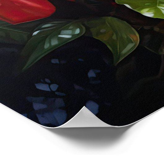 Blume Rote Garden Poster (Ecke)