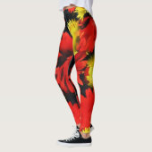 Blume Rote Gelbe Mütter Leggings (Links)