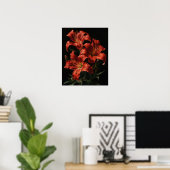 Blume Rote Lilie Art Print Poster (Heimbüro)