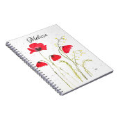 Blume Rote Mohnblüten Wildblume Mohn Notizblock (Rechte Seite)
