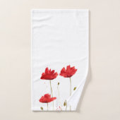 Blume Rote Pfoten Frische Pasta machen Badhandtuch Set (Handtuch)