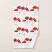 Blume Rote Pfoten Frische Pasta machen Badhandtuch Set (Handtuch)