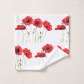 Blume Rote Pfoten Frische Pasta machen Badhandtuch Set (Waschlappen)