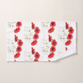 Blume Rote Pfoten Frische Pasta machen Badhandtuch Set (Handtuch)