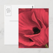 Blume Rote Popper Art Malerei - Multi Postkarte (Vorne/Hinten)