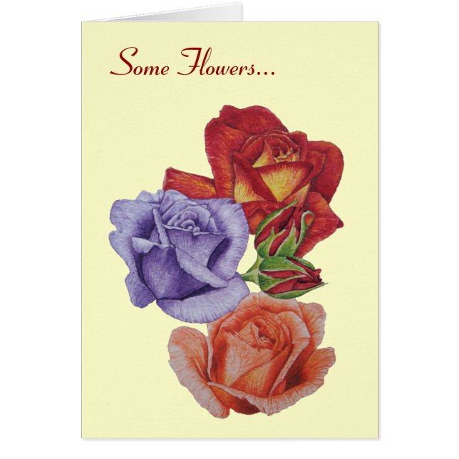 Blume rote Rosen und Knospen für Mama (Vorne)