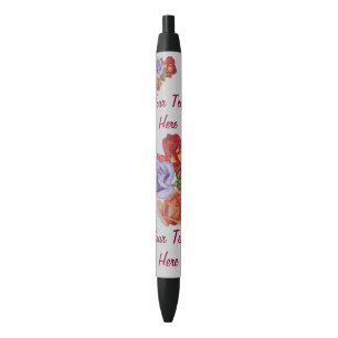 Blume rote Rosen und Rose Knospen Blumenblumen Kugelschreiber